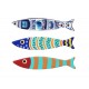 Set 3 magnets Frigo aimantés, Poissons Thème Mer 4, L 13 cm