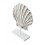 Décoration Marine : Coquille St Jacques blanchie sur socle, H 32 cm