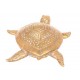 Décoration Mer Résine : Tortue Doré, Modèle Jungle Chic, L 21,5 cm