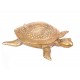 Décoration Mer Résine : Tortue Doré, Modèle Jungle Chic, L 21,5 cm