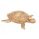 Décoration Mer Résine : Tortue Doré, Modèle Jungle Chic, L 21,5 cm