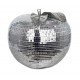 Fruit Déco Design : Pomme argentée, Effets Facettes à Miroirs, Diamètre 20 cm