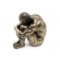 Statuette homme : Introspection, hauteur 15 cm