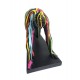 Statue Design Athlète Coureur, Coulées multicolores, L 32 cm