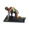 Statue Design Athlète Coureur, Coulées multicolores, L 32 cm