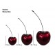 Grand Fruit déco Céramique : Cerise Rouge Griotte Taille XXL, H 35 (73 cm)