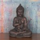 Grand Bouddha en résine, Modèle Marron cuivré, H 40 cm