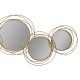 Miroir Design : Ensemble 4 miroirs CIRCLE, Doré, L 100 cm