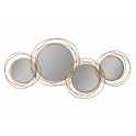 Miroir Design : Ensemble 4 miroirs CIRCLE, Doré, L 100 cm