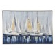 Tableau moderne Marine : Voiles & Voiliers, Métal & Peinture, L 140 cm