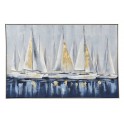 Tableau moderne Marine : Voiles & Voiliers, Bleu et Or, L 120 cm
