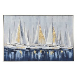 Tableau moderne Marine : Voiles & Voiliers, Métal & Peinture, L 140 cm