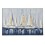 Tableau moderne Marine : Voiles & Voiliers, Bleu et Or, L 120 cm