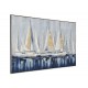Tableau moderne Marine : Voiles & Voiliers, Métal & Peinture, L 140 cm