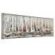 Tableau Marine Design : Voiles & Voiliers, Marron et Argent, L 140 cm