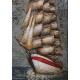 Tableau sur Bois & Métal 3D : Le Bateau Baleinier anthracite, L 100 cm