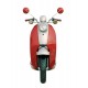 Déco Murale Métal : Silhouette Scooter Vespa Rouge et Gris, H 50 cm