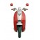 Déco Murale Métal : Silhouette Scooter Vespa Rouge et Gris, H 50 cm