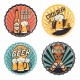 Set 8 sous-bocks Capsules : Motif Bières et Bistro, L 7,5 cm