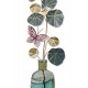 Bouquet Mural Design : Feuillage Eucalyptus bleu et Papillon, H 60 cm