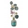 Bouquet Mural Design : Feuillage Eucalyptus bleu et Papillon, H 60 cm