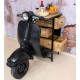 Meuble Bar Fer et Bois : Face Avant Vespa Rétro, L 130 cm