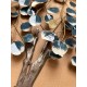 Décoration Murale : Arbre de Vie XL Harmony, Doré & Bleu, H 85 cm