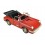 Porsche Miniature Laiton : Voiture de Sport Cabriolet, Rouge, L 25 cm