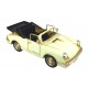 Porsche Miniature Laiton : Voiture de Sport Cabriolet, Blanc, L 25 cm