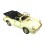 Porsche Miniature Laiton : Voiture de Sport Cabriolet, Blanc, L 25 cm