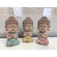 Set de 3 Moines de la Sagesse Assis 2, Collection Baby Zen, H 11 cm