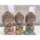 Set de 3 Moines de la Sagesse Assis 2, Collection Baby Zen, H 11 cm