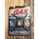 Enseigne murale métal : Portière Voiture "Dad's Garage", H 41 cm