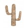 Cactus Contemporain, Feuilles de Bananier et Jonc de Mer, H 59 cm