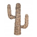 Cactus Contemporain, Feuilles de Bananier et Jonc de Mer, H 73,5 cm