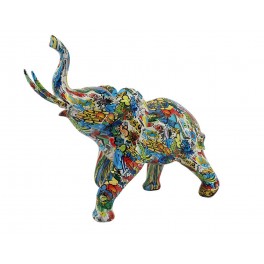 Statue Eléphant Design, Collection Ubik, Pop Culture, L 47 cm