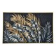 Tableau Design floral : Feuillage exotique, Bleu & Encadrement, L 120 cm
