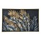 Tableau Design floral : Feuillage exotique, Bleu & Encadrement, L 120 cm