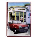 Plaque Métal bombée : La Renault Fuego, Mon nom est Fuego, 40 x 30 cm