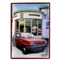 Plaque Métal Renault bombée : La R5 Rouge, L 30 x 20 cm