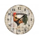 Horloge Cuisine, Modèle rétro Coq, Farmers Market, Diamètre 34 cm