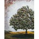 Tableau Métal 3D XL : Arbre de vie au feuillage vert, H 100 cm