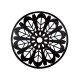 Décoration murale métal : Mandala anthracite en métal, H 82 cm