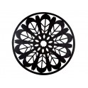 Décoration murale métal : Mandala anthracite en métal, H 82 cm