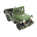 Jeep Willys Miniatures en laiton, Modèle Kaki, Longueur 17 cm