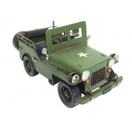 Jeep Miniatures en métal, Modèle Kaki, L 17 cm