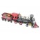 Véhicule Train en Laiton : Locomotive et Wagon 119, L 42 cm