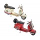 Grand Scooter Vespa Métal, Modèle Vintage Blanc 53, L 30 cm