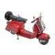 Grand Scooter Vespa Métal, Modèle Vintage Rouge, L 30 cm