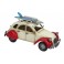 Voiture 2 CV Capote ouverte Rouge, L 26 cm